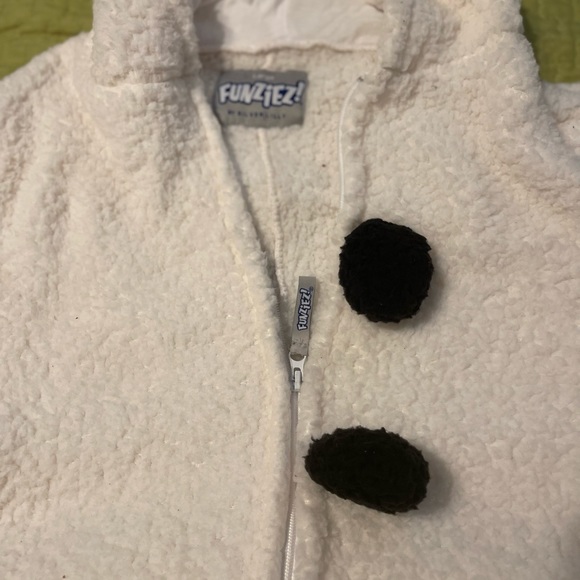 Silver Lilly FUNZIEZ Snowman Costume Sherpa Adult One Piece Cosplay Pjs Unisex - Picture 6 of 7